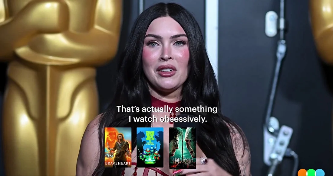 Megan Fox u razgovoru za Letterboxd snimljenom 2025. godine